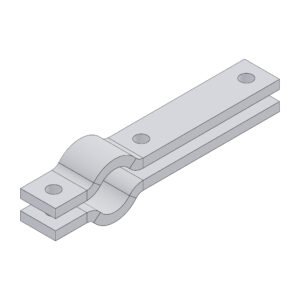 AHM60 High Temperature 3 Bolt Pipe Clamp